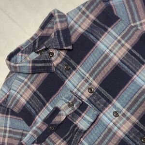 Patagonia Girls Fjord Flannel Plaid Organic Cotton Long Sleeve Button-down Large